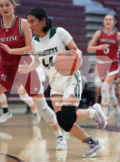 Thumbnail 3 in Ursuline Academy vs Incarnate Word (TAPPS 6A Area Playoff) photogallery.