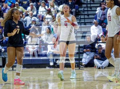 Thumbnail 2 in Hebron Christian vs. Lovett (GHSA Private State Volleyball Final) photogallery.