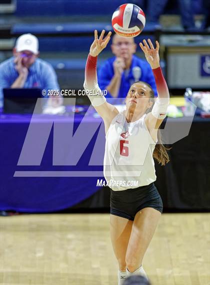 Thumbnail 2 in Hebron Christian vs. Lovett (GHSA Private State Volleyball Final) photogallery.