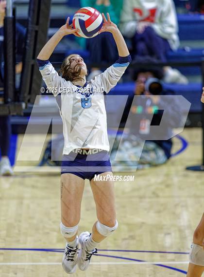Thumbnail 3 in Hebron Christian vs. Lovett (GHSA Private State Volleyball Final) photogallery.