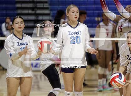 Thumbnail 2 in Hebron Christian vs. Lovett (GHSA Private State Volleyball Final) photogallery.