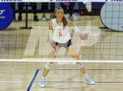 Thumbnail 1 in Hebron Christian vs. Lovett (GHSA Private State Volleyball Final) photogallery.