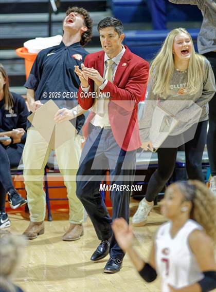 Thumbnail 3 in Hebron Christian vs. Lovett (GHSA Private State Volleyball Final) photogallery.