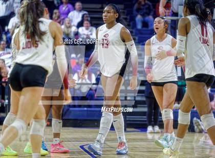 Thumbnail 2 in Hebron Christian vs. Lovett (GHSA Private State Volleyball Final) photogallery.
