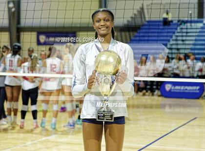 Thumbnail 2 in Hebron Christian vs. Lovett (GHSA Private State Volleyball Final) photogallery.