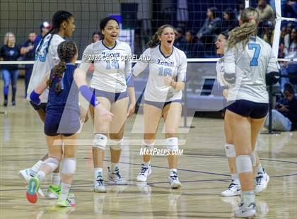 Thumbnail 1 in Hebron Christian vs. Lovett (GHSA Private State Volleyball Final) photogallery.