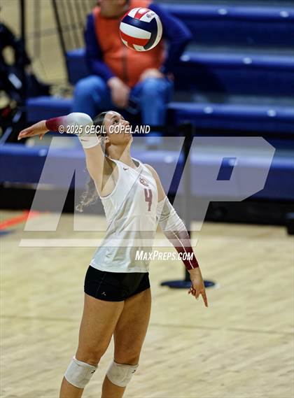 Thumbnail 2 in Hebron Christian vs. Lovett (GHSA Private State Volleyball Final) photogallery.