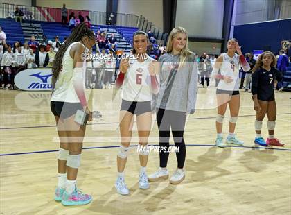 Thumbnail 3 in Hebron Christian vs. Lovett (GHSA Private State Volleyball Final) photogallery.