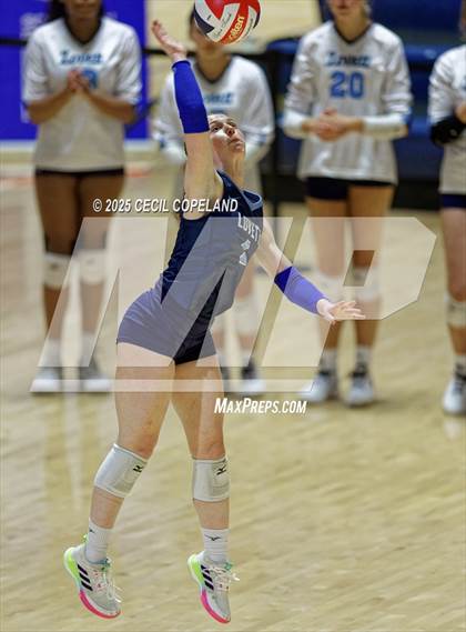 Thumbnail 2 in Hebron Christian vs. Lovett (GHSA Private State Volleyball Final) photogallery.
