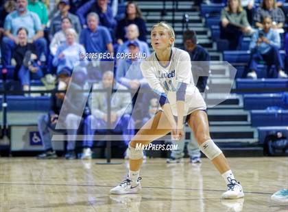 Thumbnail 2 in Hebron Christian vs. Lovett (GHSA Private State Volleyball Final) photogallery.