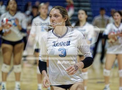 Thumbnail 1 in Hebron Christian vs. Lovett (GHSA Private State Volleyball Final) photogallery.