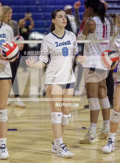 Thumbnail 2 in Hebron Christian vs. Lovett (GHSA Private State Volleyball Final) photogallery.