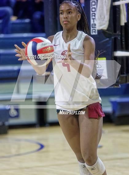 Thumbnail 2 in Hebron Christian vs. Lovett (GHSA Private State Volleyball Final) photogallery.