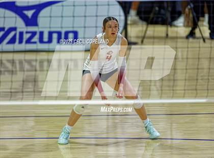 Thumbnail 2 in Hebron Christian vs. Lovett (GHSA Private State Volleyball Final) photogallery.