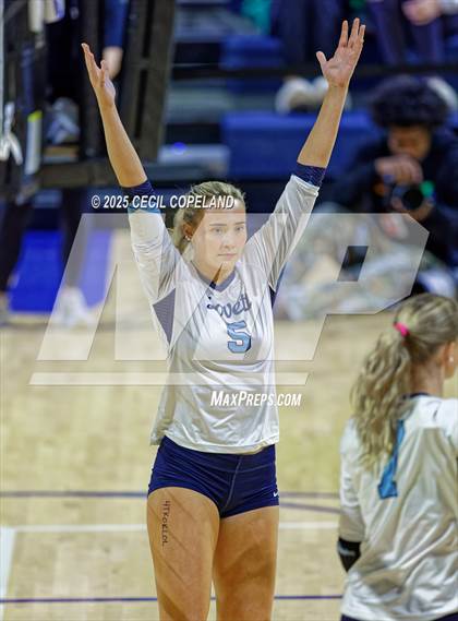 Thumbnail 3 in Hebron Christian vs. Lovett (GHSA Private State Volleyball Final) photogallery.