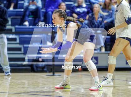 Thumbnail 2 in Hebron Christian vs. Lovett (GHSA Private State Volleyball Final) photogallery.