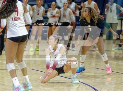 Thumbnail 3 in Hebron Christian vs. Lovett (GHSA Private State Volleyball Final) photogallery.