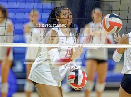 Thumbnail 1 in Hebron Christian vs. Lovett (GHSA Private State Volleyball Final) photogallery.