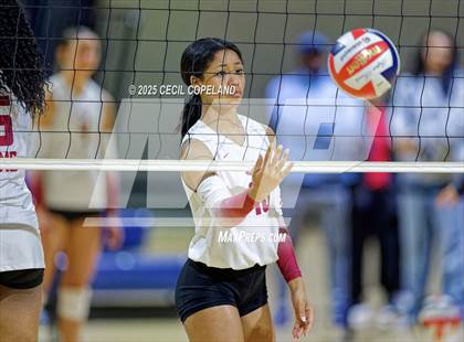 Thumbnail 3 in Hebron Christian vs. Lovett (GHSA Private State Volleyball Final) photogallery.