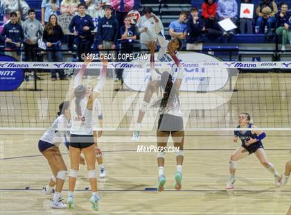 Thumbnail 2 in Hebron Christian vs. Lovett (GHSA Private State Volleyball Final) photogallery.