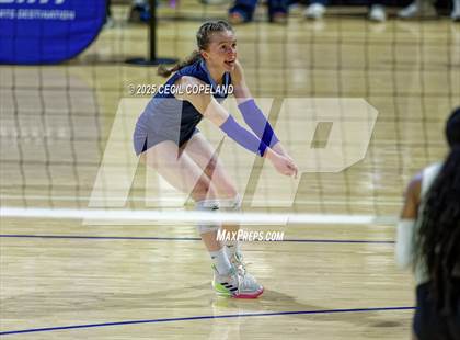 Thumbnail 2 in Hebron Christian vs. Lovett (GHSA Private State Volleyball Final) photogallery.