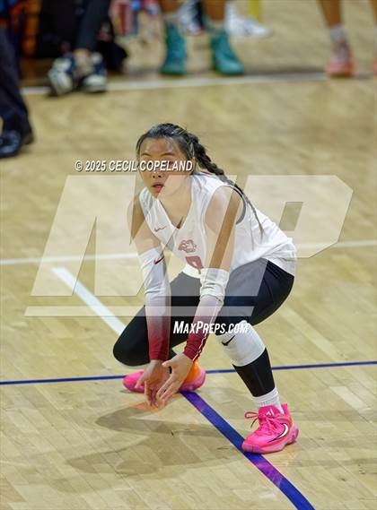 Thumbnail 1 in Hebron Christian vs. Lovett (GHSA Private State Volleyball Final) photogallery.