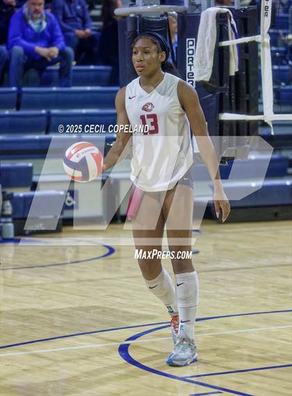 Thumbnail 2 in Hebron Christian vs. Lovett (GHSA Private State Volleyball Final) photogallery.
