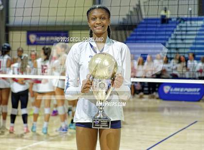 Thumbnail 3 in Hebron Christian vs. Lovett (GHSA Private State Volleyball Final) photogallery.