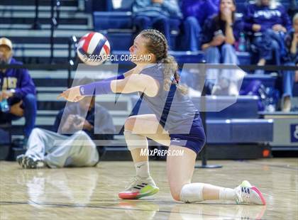 Thumbnail 1 in Hebron Christian vs. Lovett (GHSA Private State Volleyball Final) photogallery.