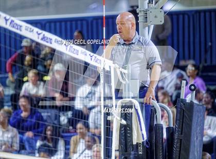 Thumbnail 2 in Hebron Christian vs. Lovett (GHSA Private State Volleyball Final) photogallery.