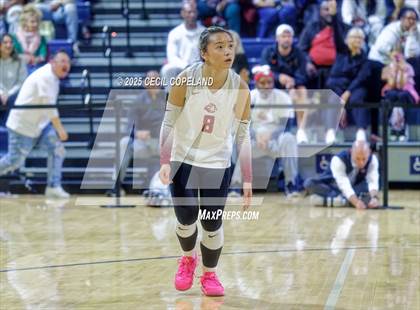 Thumbnail 1 in Hebron Christian vs. Lovett (GHSA Private State Volleyball Final) photogallery.