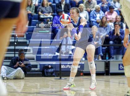 Thumbnail 2 in Hebron Christian vs. Lovett (GHSA Private State Volleyball Final) photogallery.