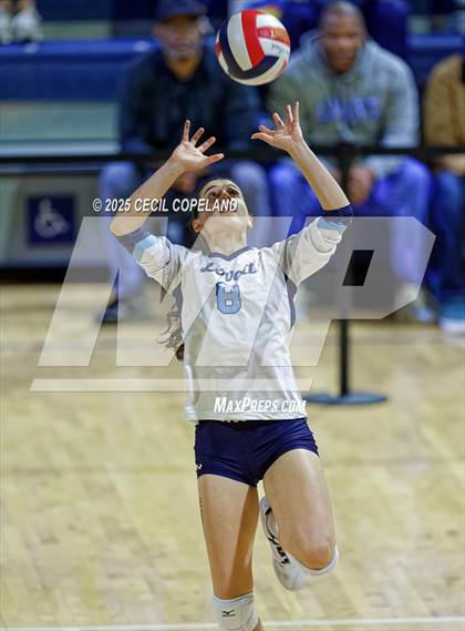 Thumbnail 2 in Hebron Christian vs. Lovett (GHSA Private State Volleyball Final) photogallery.