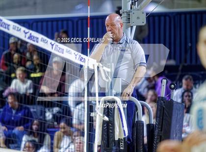 Thumbnail 1 in Hebron Christian vs. Lovett (GHSA Private State Volleyball Final) photogallery.