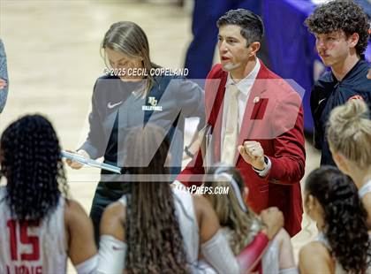 Thumbnail 3 in Hebron Christian vs. Lovett (GHSA Private State Volleyball Final) photogallery.