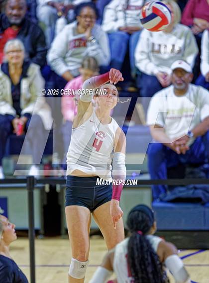 Thumbnail 3 in Hebron Christian vs. Lovett (GHSA Private State Volleyball Final) photogallery.