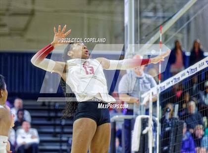 Thumbnail 3 in Hebron Christian vs. Lovett (GHSA Private State Volleyball Final) photogallery.