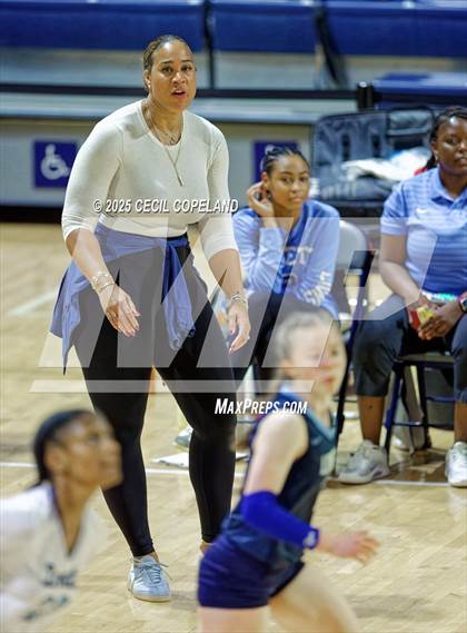 Thumbnail 3 in Hebron Christian vs. Lovett (GHSA Private State Volleyball Final) photogallery.