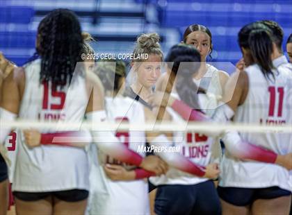 Thumbnail 3 in Hebron Christian vs. Lovett (GHSA Private State Volleyball Final) photogallery.