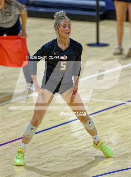 Thumbnail 3 in Hebron Christian vs. Lovett (GHSA Private State Volleyball Final) photogallery.
