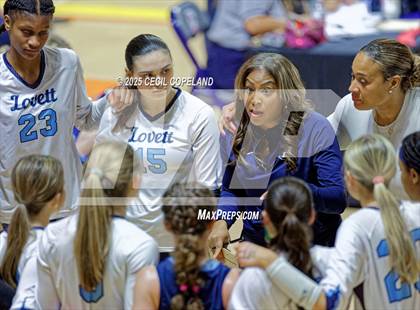 Thumbnail 2 in Hebron Christian vs. Lovett (GHSA Private State Volleyball Final) photogallery.