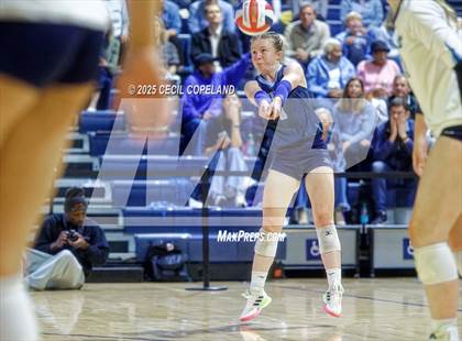 Thumbnail 3 in Hebron Christian vs. Lovett (GHSA Private State Volleyball Final) photogallery.