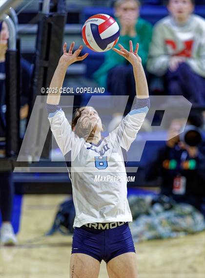 Thumbnail 1 in Hebron Christian vs. Lovett (GHSA Private State Volleyball Final) photogallery.