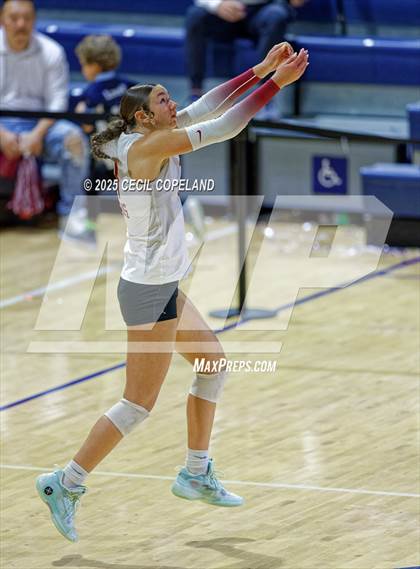 Thumbnail 2 in Hebron Christian vs. Lovett (GHSA Private State Volleyball Final) photogallery.