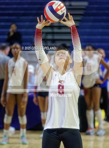 Thumbnail 3 in Hebron Christian vs. Lovett (GHSA Private State Volleyball Final) photogallery.