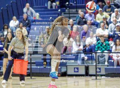Thumbnail 3 in Hebron Christian vs. Lovett (GHSA Private State Volleyball Final) photogallery.