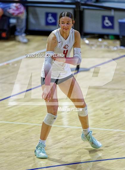 Thumbnail 3 in Hebron Christian vs. Lovett (GHSA Private State Volleyball Final) photogallery.