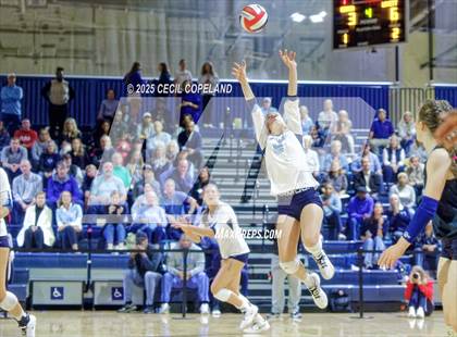 Thumbnail 2 in Hebron Christian vs. Lovett (GHSA Private State Volleyball Final) photogallery.