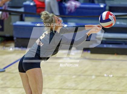Thumbnail 3 in Hebron Christian vs. Lovett (GHSA Private State Volleyball Final) photogallery.