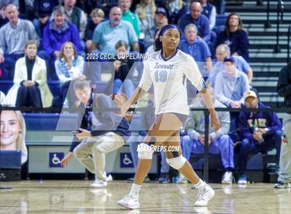 Thumbnail 1 in Hebron Christian vs. Lovett (GHSA Private State Volleyball Final) photogallery.